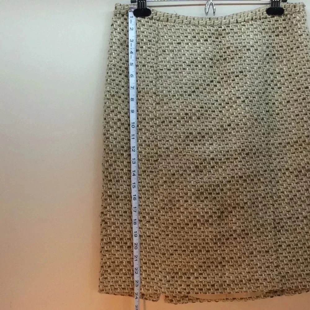 LOFT Brown, Tan & Cream Skirt Size 10 - Picture 3 of 8